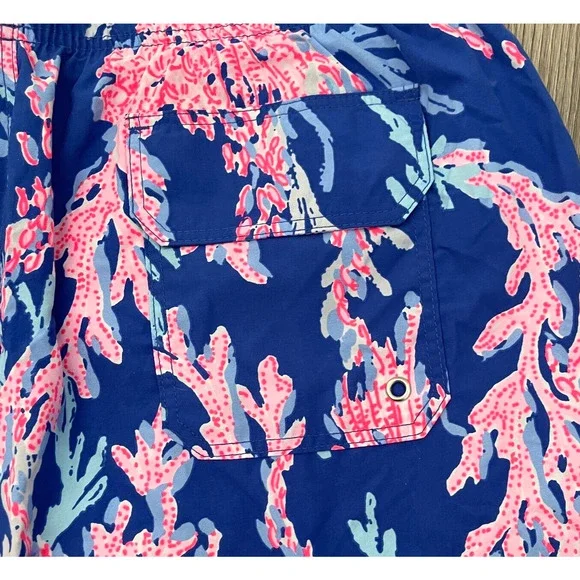 Lilly Pulitzer Men’s Capri Swim Trunks Borealis Blue Swim On Over Sz MEDIUM $98 - Picture 5 of 11